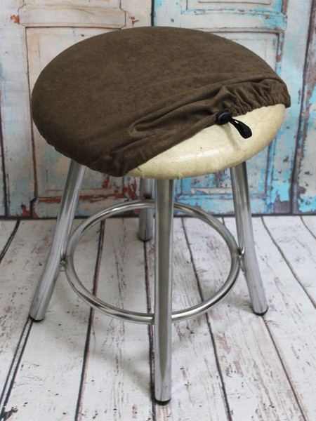 Изображение товара Чехол на табурет MATEX Velours / 45-700 (коричневый)