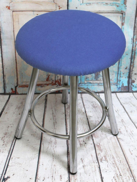 Изображение товара Чехол на табурет MATEX Velours / 45-779 (серо-голубой)