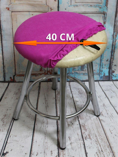 Изображение товара Чехол на табурет MATEX Velours / 45-786 (фуксия)