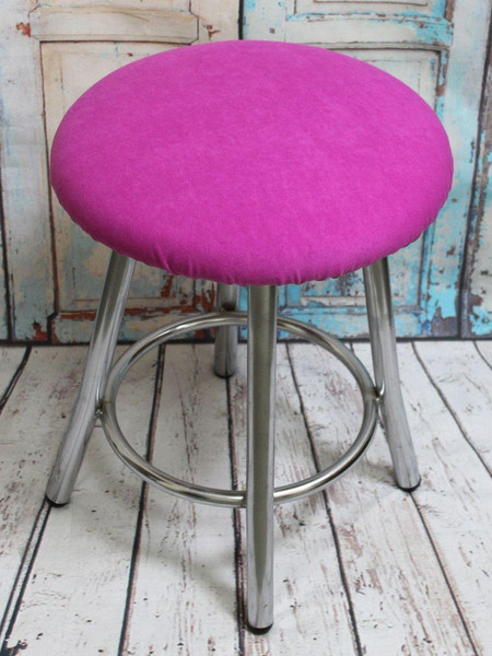 Изображение товара Чехол на табурет MATEX Velours / 45-786 (фуксия)