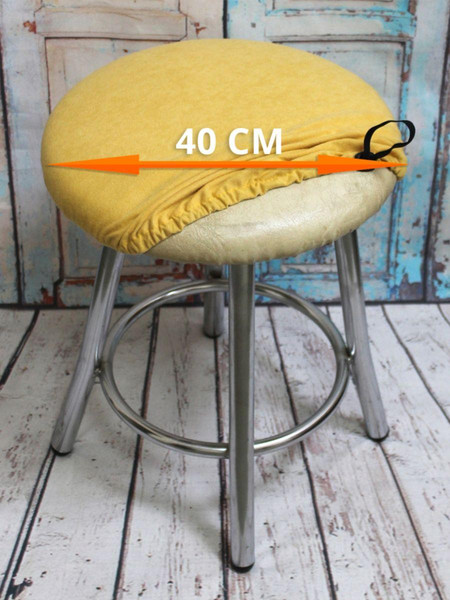 Изображение товара Чехол на табурет MATEX Velours / 45-809 (горчичный)