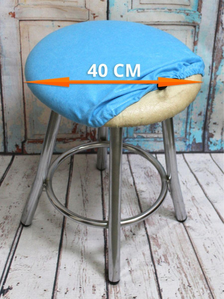 Изображение товара Чехол на табурет MATEX Velours / 45-816 (светло-голубой)