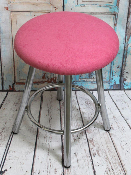 Изображение товара Чехол на табурет MATEX Velours / 45-823 (светло-розовый)