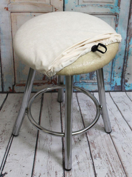 Изображение товара Чехол на табурет MATEX Velours / 45-854 (молочный)