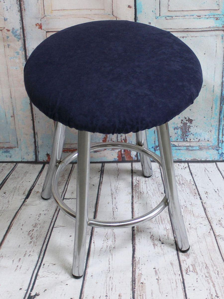 Изображение товара Чехол на табурет MATEX Velours / 57-413 (темно-синий)
