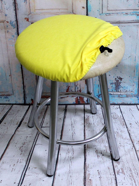 Изображение товара Чехол на табурет MATEX Velours / 57-420 (желтый)