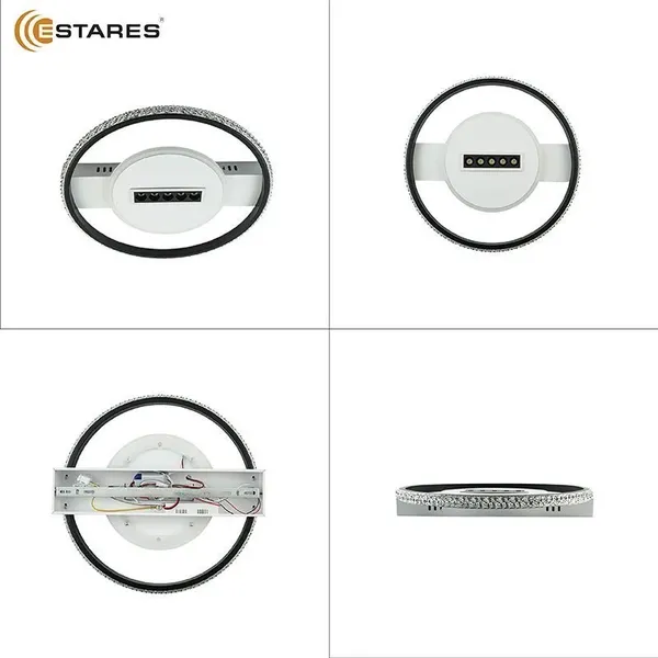 Изображение товара Потолочный светильник Estares Mond 60W 5DL 2RL-APP-410x60-BLACK/WHITE/CRYSTAL-220-IP20