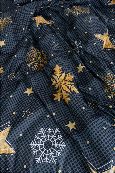 Изображение товара Комплект постельного белья Milanika Рождественская звезда 2сп (поплин)