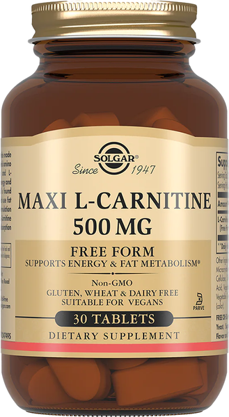 Изображение товара L-карнитин Solgar 500мг (30 таблеток)