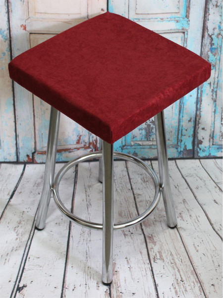 Изображение товара Комплект подушек на стул MATEX Velours Cuadro / 46-639 (бордовый)