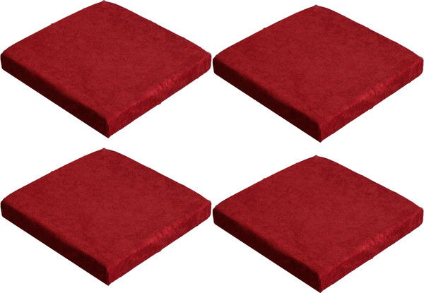 Изображение товара Комплект подушек на стул MATEX Velours Cuadro / 46-639 (бордовый)