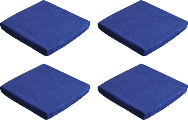 Изображение товара Комплект подушек на стул MATEX Velours Cuadro / 46-653 (синий)