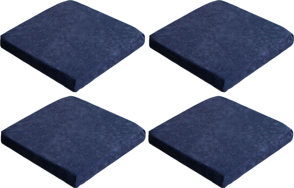 Изображение товара Комплект подушек на стул MATEX Velours Cuadro / 46-684 (серо-голубой)