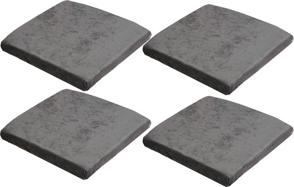 Изображение товара Комплект подушек на стул MATEX Velours Cuadro / 46-752 (серый)