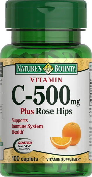 Изображение товара Витамин Nature's Bounty С 500мг и шиповник (100 таблеток)