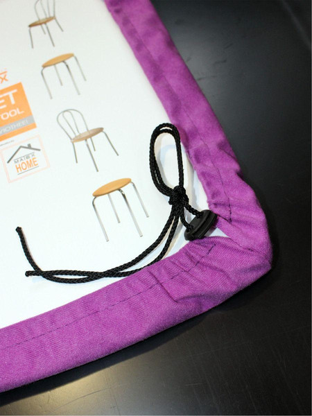 Изображение товара Комплект подушек на стул MATEX Velours Cuadro / 46-844 (светло-фиолетовый)