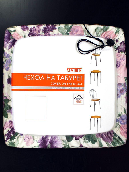 Изображение товара Комплект подушек на стул MATEX Velours Cuadro / 46-844 (светло-фиолетовый)