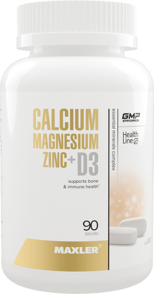 Изображение товара Витаминно-минеральный комплекс Maxler Кальций Магний Цинк + Д3 (90 таблеток)