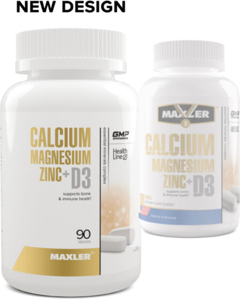 Изображение товара Витаминно-минеральный комплекс Maxler Кальций Магний Цинк + Д3 (90 таблеток)