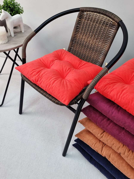 Изображение товара Комплект подушек на стул MATEX Velours / 47-278 (сливовый)