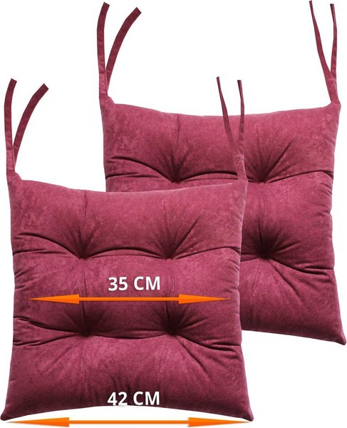Изображение товара Комплект подушек на стул MATEX Velours / 47-278 (сливовый)