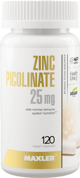 Изображение товара Минерал Maxler Цинк Пиколинат 25мг (120 капсул)