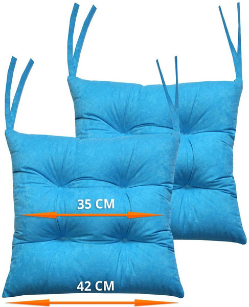 Изображение товара Комплект подушек на стул MATEX Velours / 47-353 (светло-голубой)