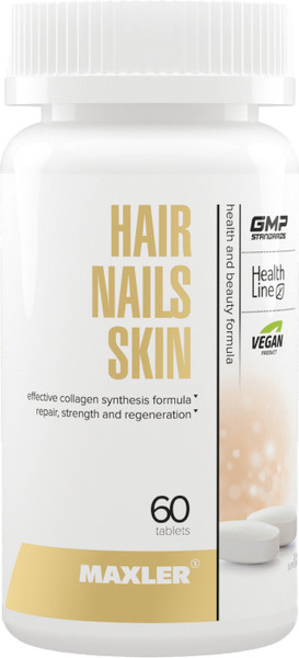 Изображение товара Пищевая добавка Maxler Хэир Нейлз Скин (60 таблеток)
