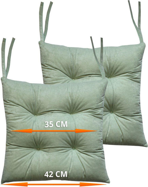 Изображение товара Комплект подушек на стул MATEX Velours / 47-377 (мятный)