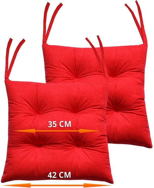 Изображение товара Комплект подушек на стул MATEX Velours / 47-414 (ярко-красный)