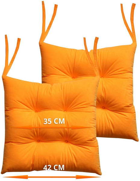 Изображение товара Комплект подушек на стул MATEX Velours / 47-438 (абрикосовый)