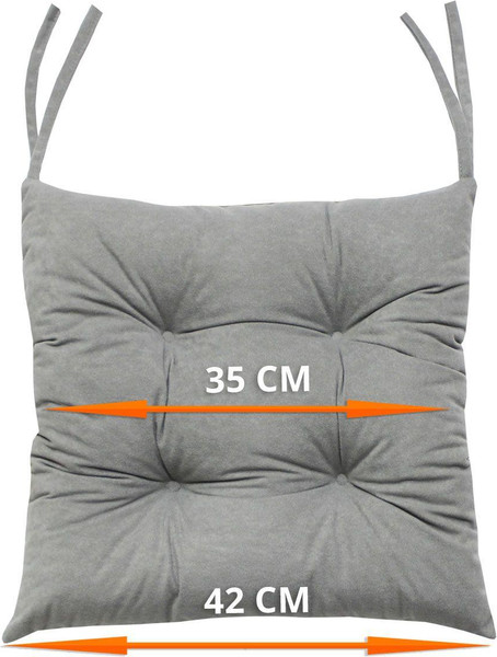 Изображение товара Комплект подушек на стул MATEX Velours / 57-215 (светло-серый)
