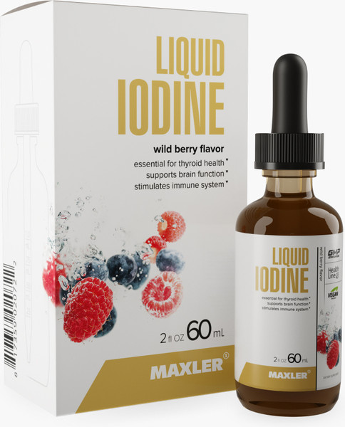 Изображение товара Минерал Maxler Жидкий Йод вкус Лесные ягоды (60мл)