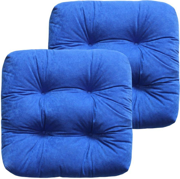Изображение товара Комплект подушек на стул MATEX Velours / 49-562 (синий, 2шт)