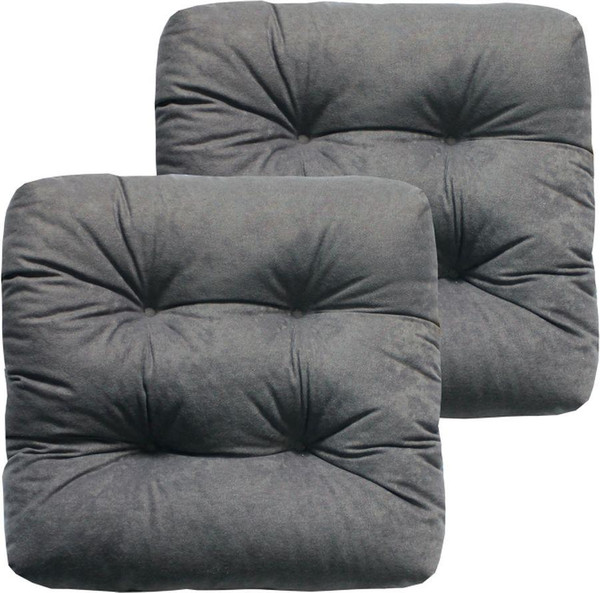Изображение товара Комплект подушек на стул MATEX Velours / 49-661 (серый, 2шт)