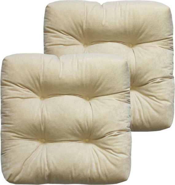 Изображение товара Комплект подушек на стул MATEX Velours / 49-678 (молочный, 2шт)
