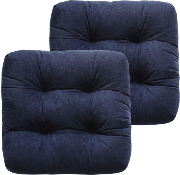 Изображение товара Комплект подушек на стул MATEX Velours / 49-777 (темно-синий, 2шт)