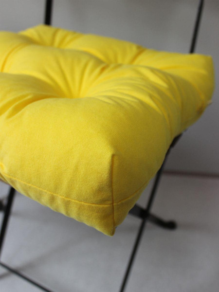 Изображение товара Комплект подушек на стул MATEX Velours / 57-246 (желтый, 2шт)