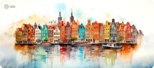 Изображение товара Коврик для мыши Cactus Amsterdam / CS-MP-PRO12XXL