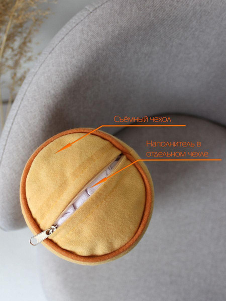 Изображение товара Подушка декоративная MATEX Валик.Ecology Velours / 56-591 (горчичный)