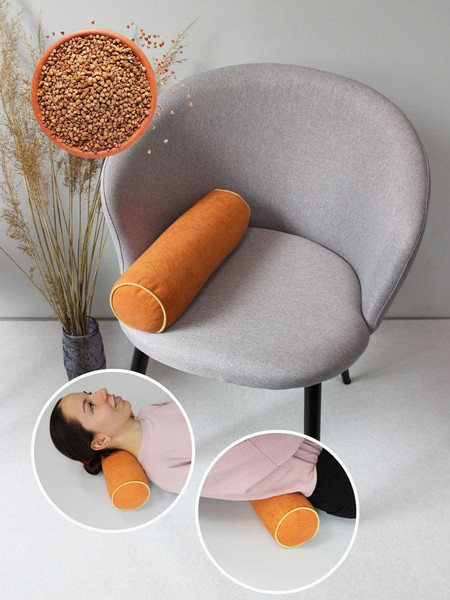 Изображение товара Подушка декоративная MATEX Валик.Ecology Velours / 56-607 (коралловый)