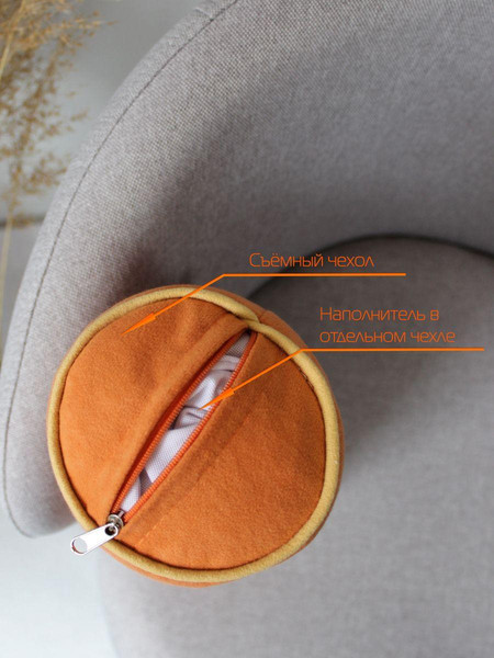 Изображение товара Подушка декоративная MATEX Валик.Ecology Velours / 56-607 (коралловый)