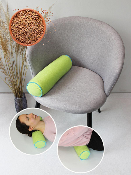 Изображение товара Подушка декоративная MATEX Валик.Ecology Velours / 56-614 (фисташковый)