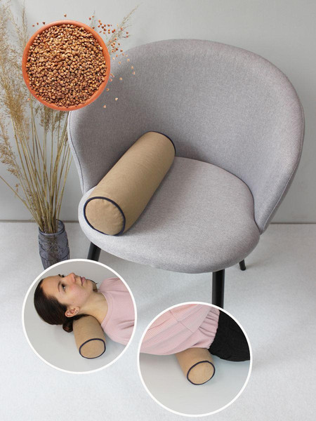 Изображение товара Подушка декоративная MATEX Валик.Ecology Velours / 56-638 (кофейный)