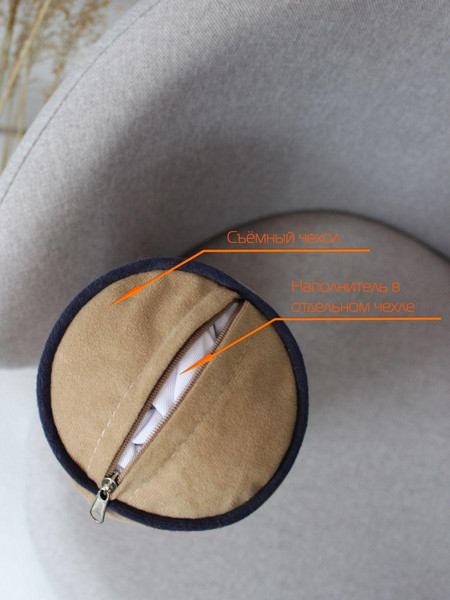 Изображение товара Подушка декоративная MATEX Валик.Ecology Velours / 56-638 (кофейный)