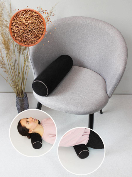 Изображение товара Подушка декоративная MATEX Валик.Ecology Velours / 56-669 (черный)