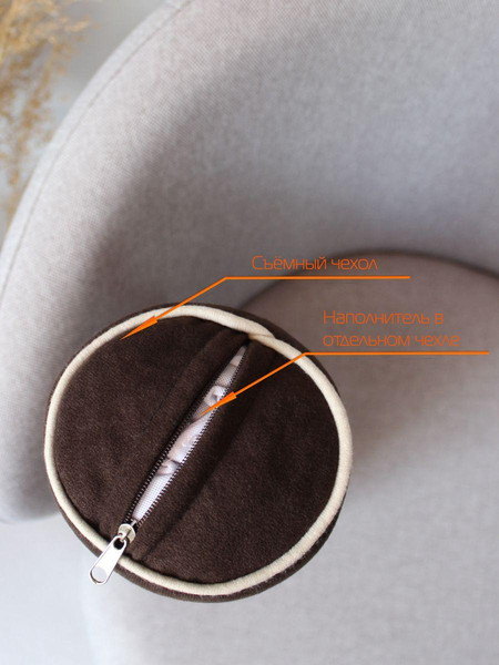 Изображение товара Подушка декоративная MATEX Валик.Ecology Velours / 56-669 (черный)