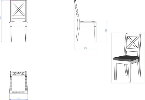 Изображение товара Стул Мебель-Класс Юнона (Bahama Plus Linen/Black)