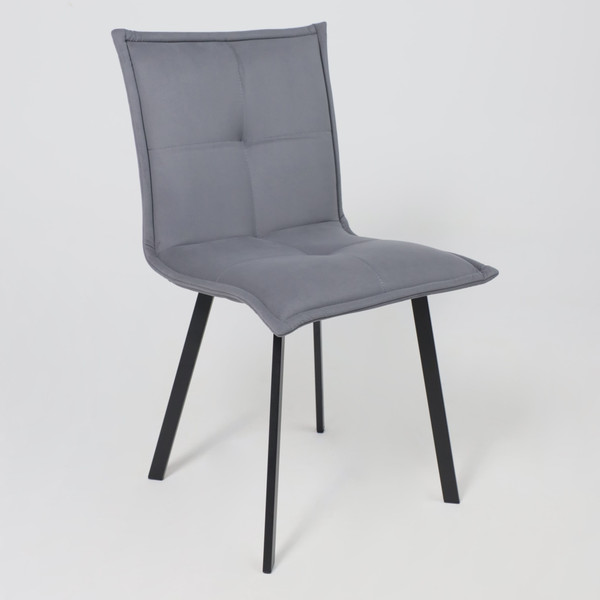 Изображение товара Стул AksHome Рубик U (Velutto 32 серый велюр/черный)