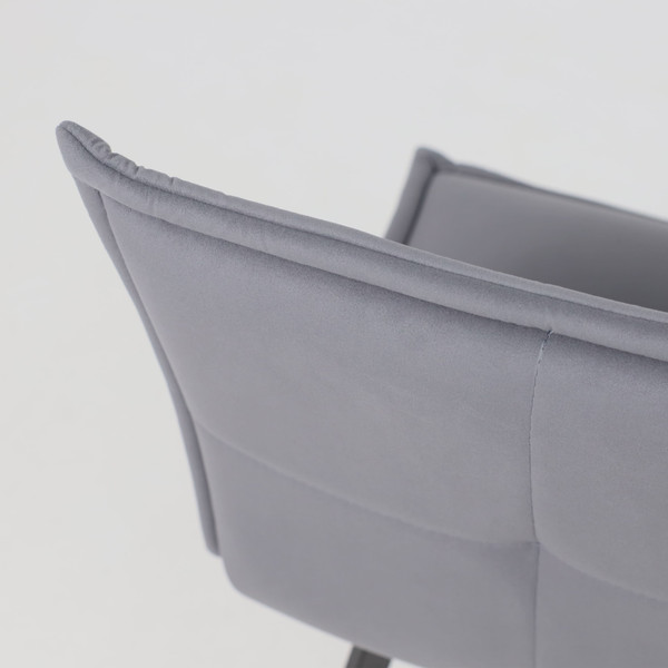 Изображение товара Стул AksHome Рубик U (Velutto 32 серый велюр/черный)